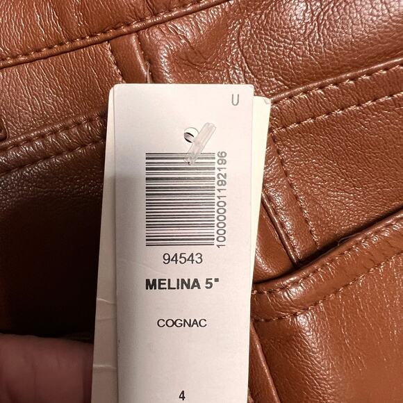 Aritzia Wilfred Melina 5" Short Women's High Waisted Cognac Sz 4 NWT - Picture 4 of 10